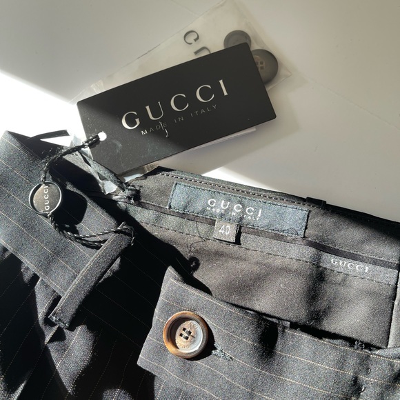 NWT GUCCI pinstripe dress pants / tailored trousers